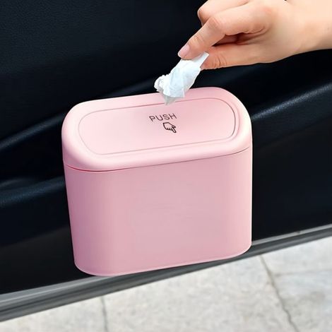 Poubelle De Voiture - Couvercle Pivotant - Pour Intérieur Véhicule - 1 Pièce (1/4)