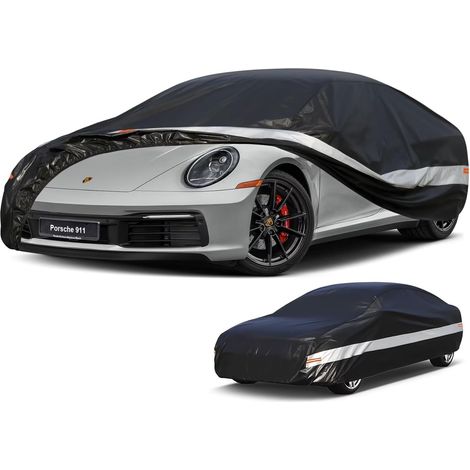 Outdoor Car Cover for 911 Carrera Coupe Cabrio 992 991 997 996 993 (1966-2025) 10-Layer Car Cover, 100% Waterproof, Protective Tarpaulin, Soft and Breathable