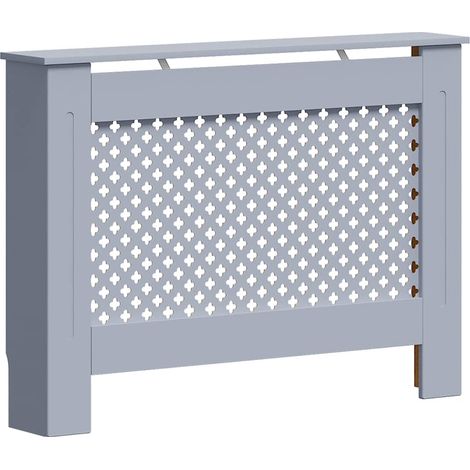 Cubierta para radiador MDF gris antracita 112x19x81,5 cm vidaXL