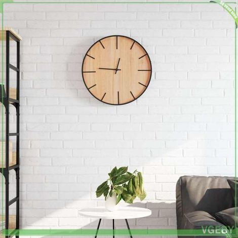 Horloge murale - FAFEISY - 4008398 - 39 cm - Fer & bois d'ingénierie - Mouvement quartz silencieux (1/5)