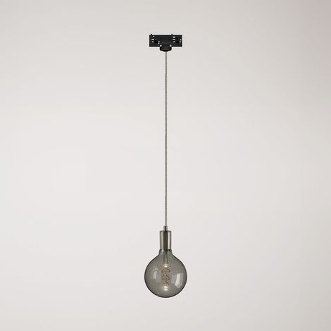 Creative Cables - Candeeiro suspenso industrial com cabo têxtil e adaptador de calha - lâmpada não incluída