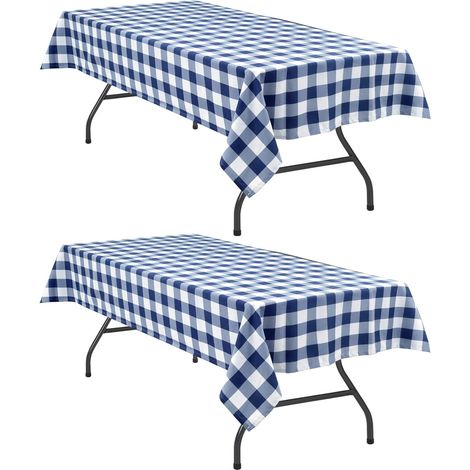 Wasserdichte Tischdecke mit Büffelkaromuster, 2er-Pack, 55,1 x 78,7 cm