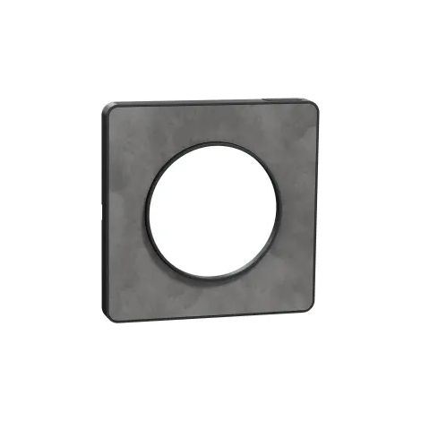 Schneider Electric – Plaque Schneider Odace Touch ardoise 1 poste – Finition anthracite – H 85mm L 85mm P 10mm – IK04 IP21 D – Sans halogène
