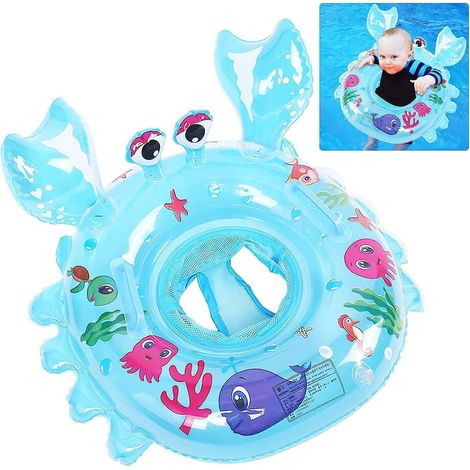 anneau De Natation Pour Bb, Bouee Pour Bebe, Crabe Bb Sige Piscine, Boue Bb, Piscine Boue Gonflable, Bb Jouets De Piscine Cadeau, Convient Aux Bbs (1/5)