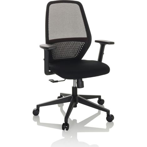 Bürostuhl / Drehstuhl CARLOW I Netzstoff / Stoff schwarz hjh OFFICE (1/5)