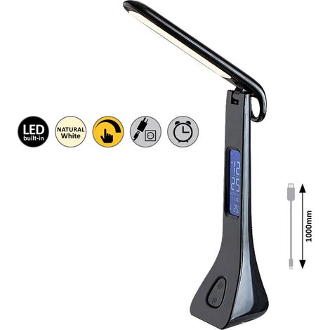 Lampada scrivania Rabalux Amato LED 7W nera dimmer (1/5)