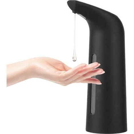 Automatischer, berührungsloser Flüssigseifenspender – schwarz – 400 ml – für Küche und Bad – freihändig (1/5)