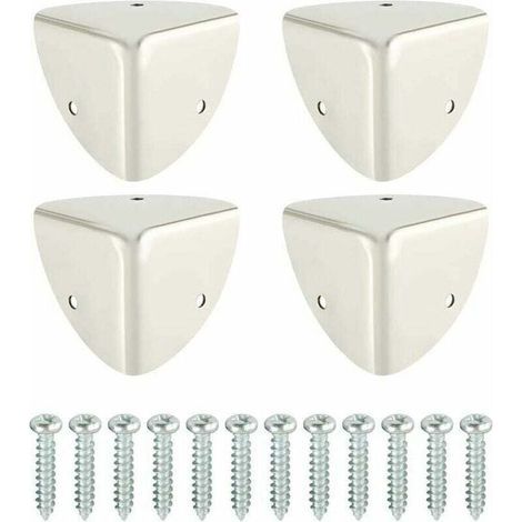 Protection Coin de Table Protection d'Angle en Métal Antirouille Protecteur et Décoration Antichoc de Sécurité pour Enfant et Bébé pour Tables et Meubles Pointus, 4Pcs, Noir Mat, EBJ039B-4P,de (1/5)
