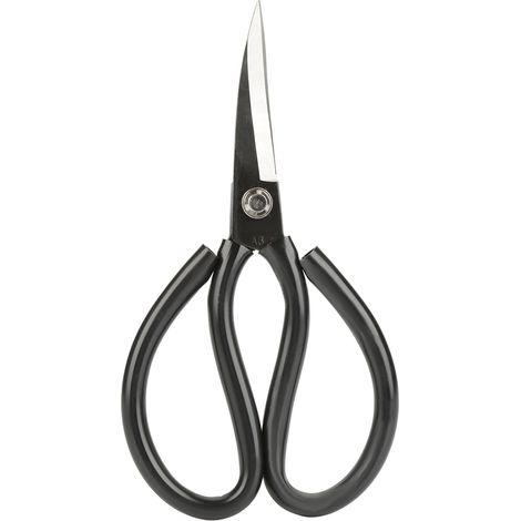 Paire de ciseaux coudés en acier au carbone A3 pour assemblage de PVC et cuir, poignée gainée (1/5)