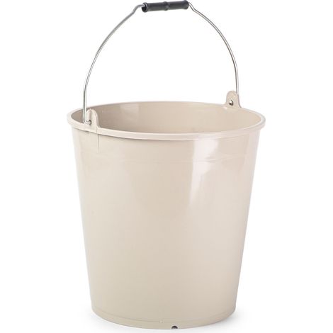 Cubo plastico reciclado engomados 15 Litros Beige (1/2)