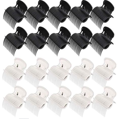 Set di 24 arricciacapelli a caldo, arricciacapelli a caldo, arricciacapelli di ricambio, adatto a parrucchieri e ragazze con capelli alla moda (bianco e nero). (1/5)