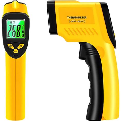 Berührungsloses Infrarot-Laser-Thermometer-Pyrometer in Gelb/Schwarz (1/5)