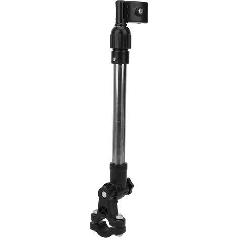 Verstellbarer Sonnenschirmständer aus Edelstahl und ABS-Kunststoff – Kompatibel mit Fahrrädern, Rollern, Kinderwagen und Rollstühlen – Rohrdurchmesser 22 bis 25 mm – 1 Stück (1/5)