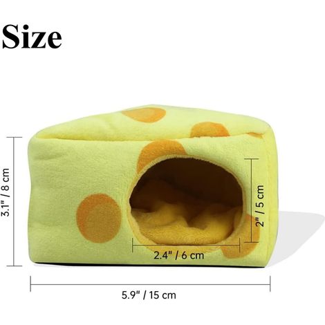 Nid pour hamster, abri d'hiver chaud pour petits animaux, avec coussin amovible et accessoires de cage antidérapants, convient aux hamsters nains, rats, hérissons, phalangers volants et écureuils (Che (1/5)