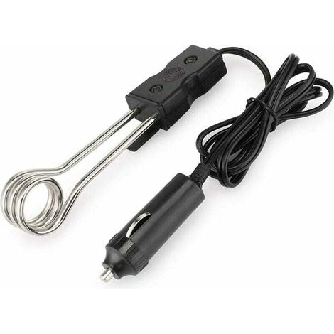 Auto-Tauchsieder, 12V/24V elektrischer Tauchsieder, 120W-140W, tragbar, korrosionsbeständig, sicher, für Selbstfahrerreisen, Camping, Picknick(12V) FLITI (1/4)