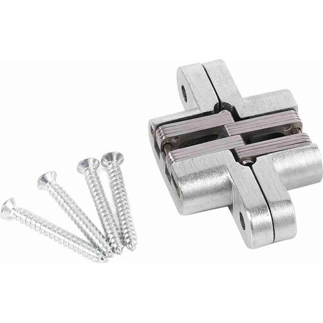 Charnières cachées croisées invisibles en alliage de zinc pour porte pliante à 180 degrés (60,4 mm) (1/5)