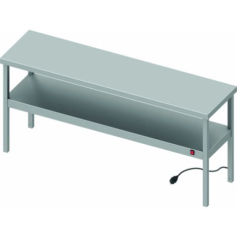 Etagère de Chef Chauffante Inox Double - 800 à 1400 mm - Profondeur 400 - Stalgast