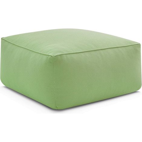 BOBOCHIC - Pouf pour canapé de jardin modulable RIVIERA tissu chiné Vert (1/5)