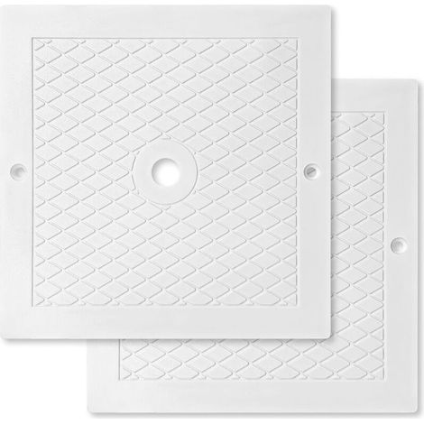 Replacement Pool Skimmer Cover/Cap for Hayward SPX1082E, SP082, 1083, 1084, 1085, SP1086, Square, for In-Ground Pools, Heavy Duty Plastic, White, 2 Pack (1/5)