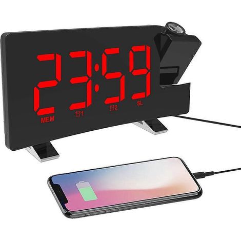 Digitaler Radiowecker, Dual-Projektions-Projektor für gebogene Decken