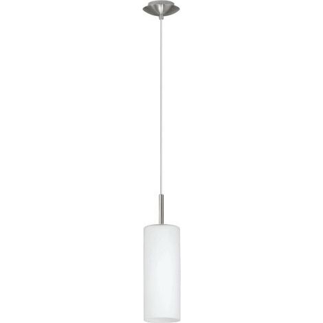 EGLO - TROY 3 LAMPADA A SOSPENSIONE E27 1 LUCE 100W VETRO BIANCO 85977