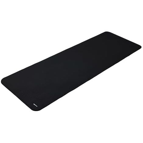 Amazon Basics Yogamatte, rutschfest, extra dick, Pilates-Gymnastikmatte, 183 x 61 x 1 cm, Schwarz