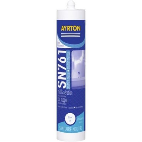Mastic sanitaire silicone neutre SN761 blanc 300ml