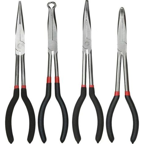 Ensemble de Pinces Bec Effil de 11 Pouces28 cm Lot de 4 Pinces Long Bec pour Diffrentes Utilisations PZCC (1/5)