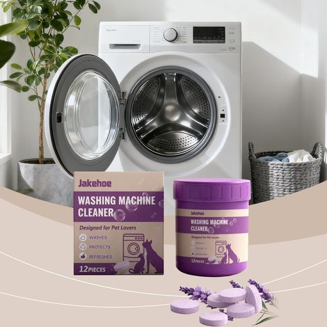 Washing machine cleaner sheets clean the washing machine drum, removing stains, mildew, and odors while leaving a pleasant fragrance. -- 12 PIECES (1/5)
