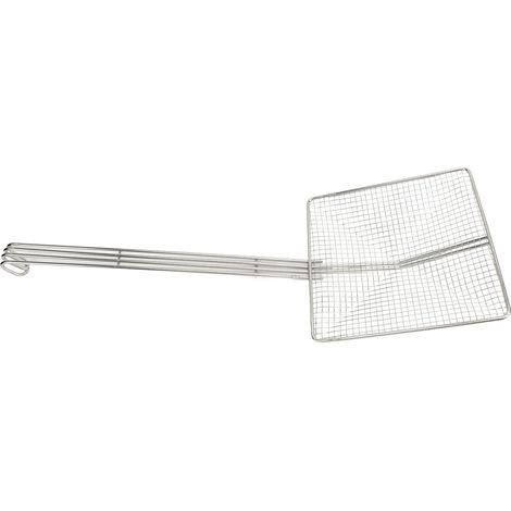 Quadratischer Sieblöffel aus Edelstahl zum Kochen und Braten, Küchenhelfer, Maschensieb, Nudelsieb, grobmaschiger Löffel (1/5)
