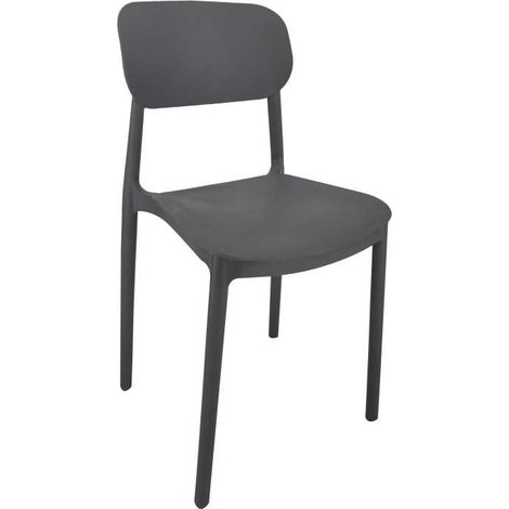 Domo Mea Sedia Mood Grigio Scuro - Design Moderno e Impilabile (1/5)