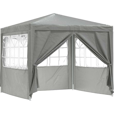 Party-Zelt Hellgrau 250 x 250 x 240 cm PE und Stahl vidaXL