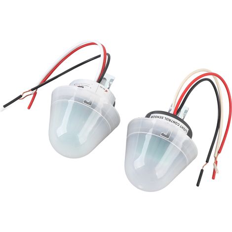 2 interrupteurs photocellule contrôle lumière 10A étanche pluie – Sensible auto on off jardin extérieur AC DC12V, éclairage (1/5)