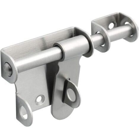 Loquets et Verrous Loquet Porte Exterieur, Verrou Porte Coulissante avec Trou pour Cadenas Serrure de Porte Extérieure ou Intérieure, Loquets de Portes 12 CM en Acier Inoxydable Brossé (1/3)