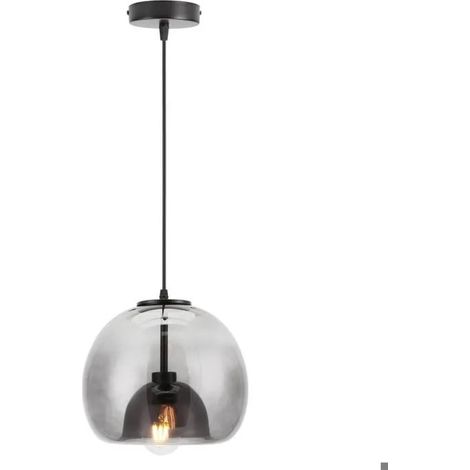 Moderne Suspension Luminaire en Verre,Lustre Plafonnier Industriel Ajustable Design Base Concave E27 Luminaire pour Salon (1/5)
