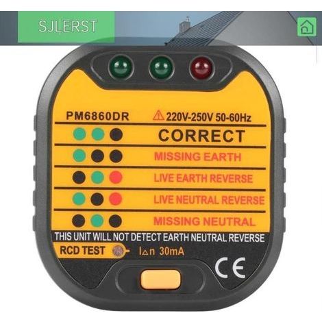 PM6860DR Steckdosentester – Digital – 250 V – 50–60 Hz (1/4)