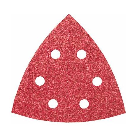 BOSCH 2609256A52 FEUILLES ABRASIVES POUR PONCEUSES DELTA DIAMETRE 93 MM NOMBRE DE TROUS 6 GRAIN 180 LOT DE 5 FEUILLES (1/2)