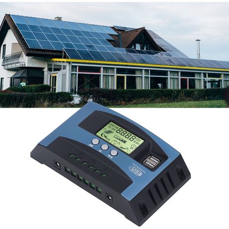 Contrôleur de chargeur photovoltaïque solaire MPPT 12 V/24 V pour système de production d'énergie domestique intelligent 70 A (1/5)