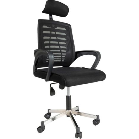 Sedia ufficio tessuto microforato nera Kizi (1/4)