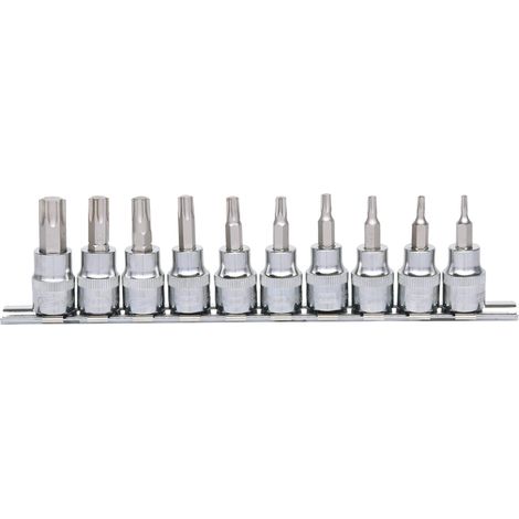 3/8" Serie di bussole p.viti Torx CHROME 10 pzT10-T55 (1/2)
