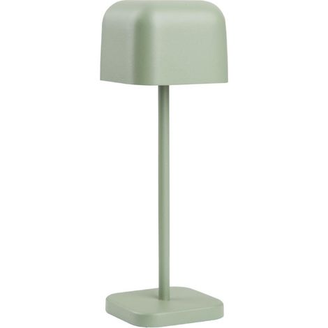 Lampe de table avec abat-jour carré Lucca verte 200mm - Ref HZ206 - Olympia (1/5)