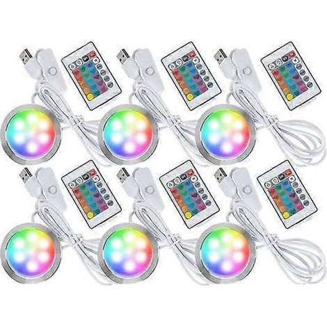 6-teiliges RGB-LED-Lampen-Set mit Fernbedienung 001 für Bambu Lab H2D/X1/P1P/A1 Mini Anycubic Multicolor F RGB (inkl.) (1/5)