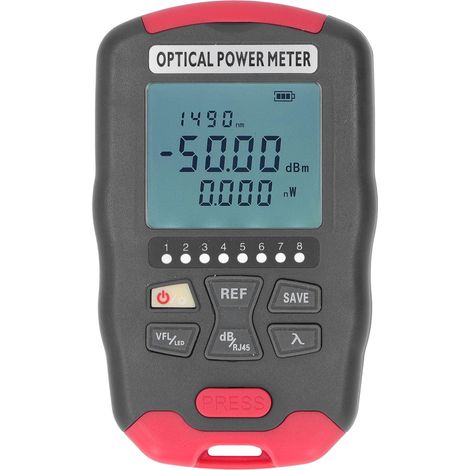 Wattmètre à fibre optique, testeur de réseau optique à source de lumière rouge avec LED, ingénierie des communications AUA-D70, -70 dBm à +10 dBm