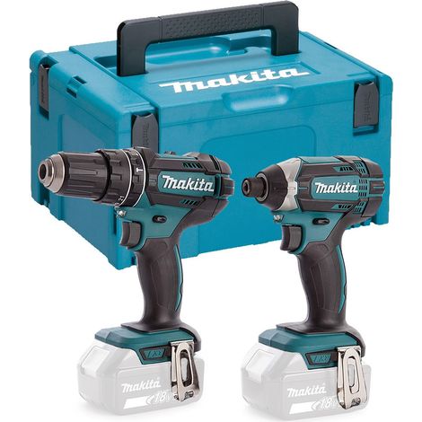 Makita DLX2131 18v Twin Pack DHP482Z Combi Drill Impact Driver DTD152Z + Makpac