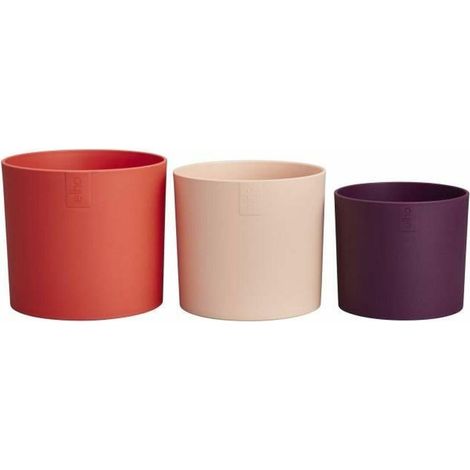 elho Lex Pott Blumentopf aus 100% recyceltem Kunststoff rot rosa lila