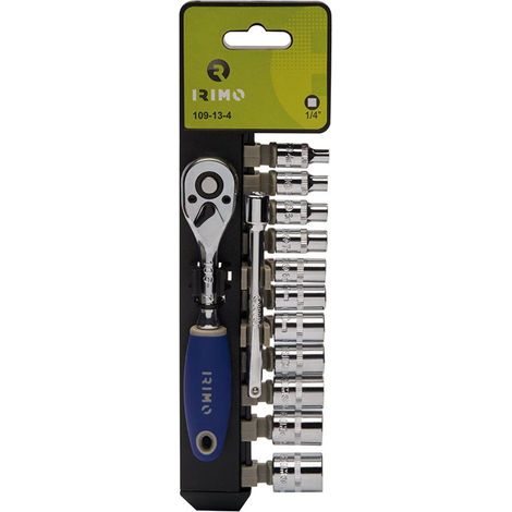 Steckschlüsselsatz+Ratsche+1/4" Verlängerung 13-teilig 109-13-4 Irimo