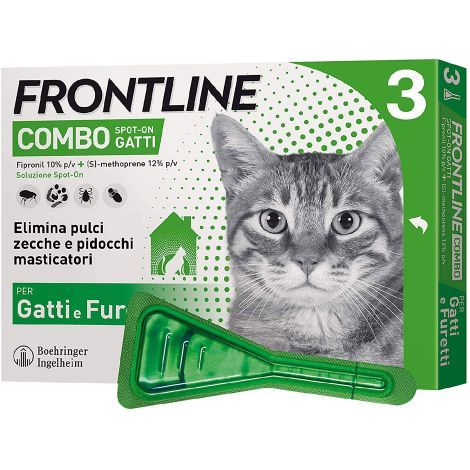 ANTIPARASSITARIO 'FRONTLINE COMBO' gatti/furetti - 3 pipette ml 0,5