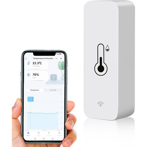 Hygromètre WiFi Smart Thermomètre, mini capteur numérique de température (1/5)
