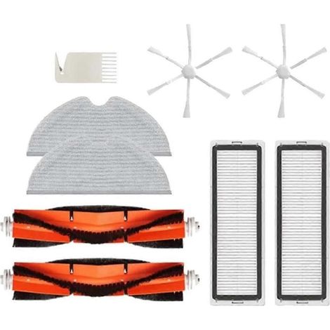 Kit d'accessoires de rechange pour aspirateur robot 2C STYTJ03ZHM : brosse principale, filtre et lingette de nettoyage. (1/5)