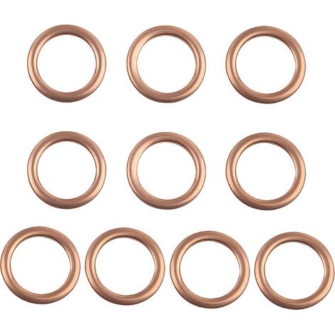 10 Pièces Joint Vidange Bouchon Voiture, 16 x 22 x 2mm Joint Cuivre Vidange  Rond Rondelle Plate Métrique, pour C3 C4 C5 Jumper Picasso DS5 Berlingo Duster 306 307 (1/5)